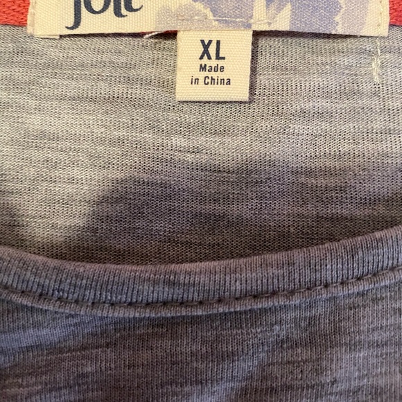 Jolt grey 3/4 sleeve high lo butterfly XL top - Picture 3 of 4